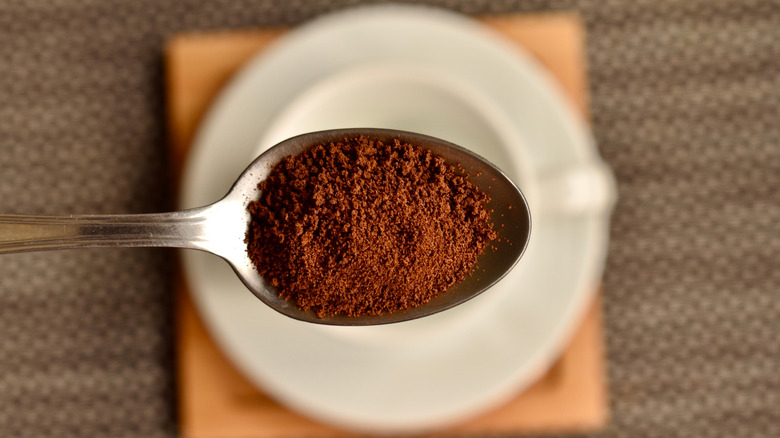 spoonful of instant coffee