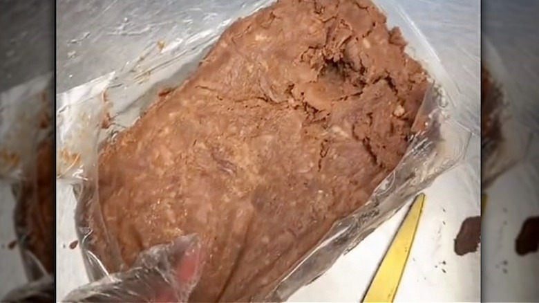 Subway steak meat in the package