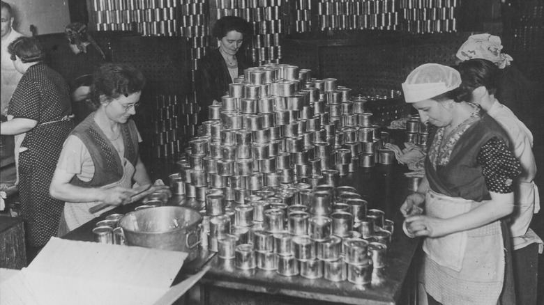 Factory workers during World War II