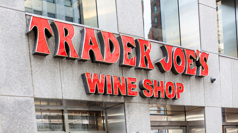 trader joes wine shop sign