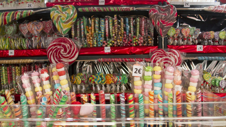 display of various lollipops
