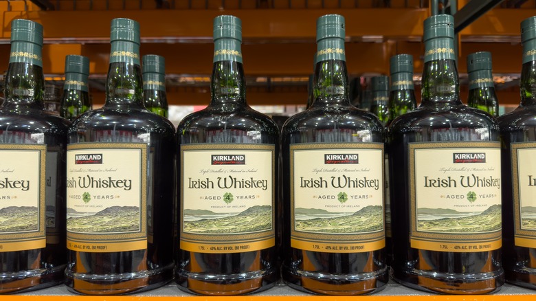 Bottles of Kirkland Irish Whiskey