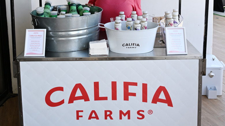 Califia Farms booth with products