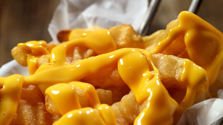 cheese sauce on french fries