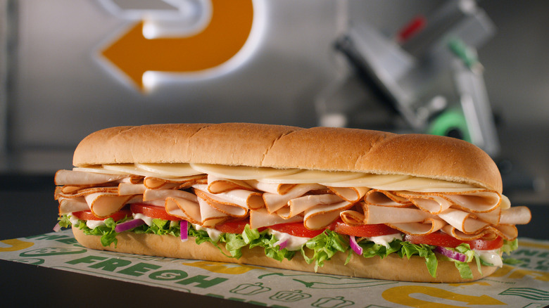 Press image of Subway's Titan Turkey sandwich