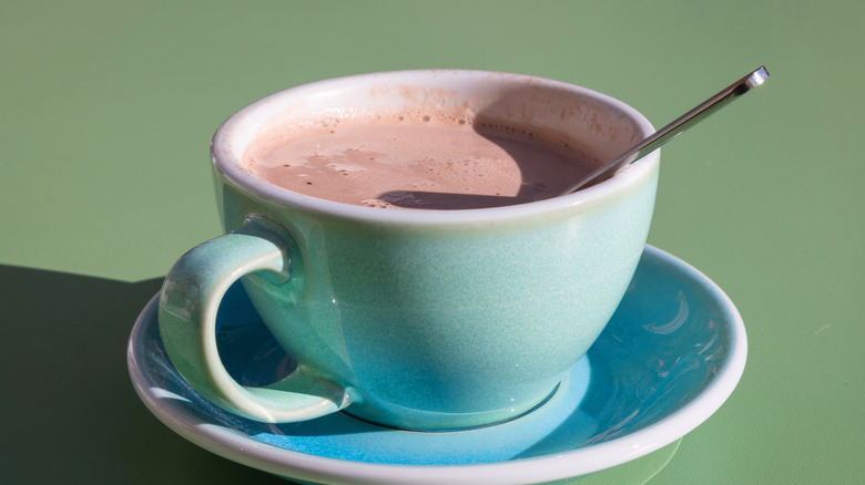 a cup of hot cocoa