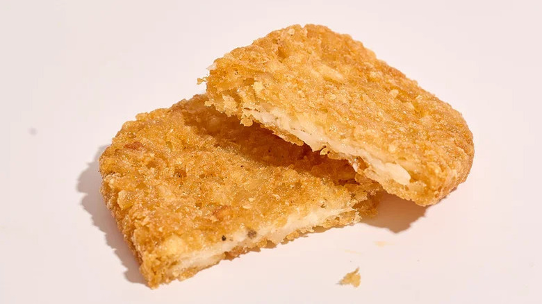 Taco Bell Hash Brown on a white background