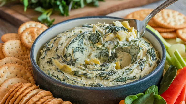Artichoke and spinach dip