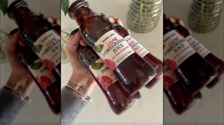 Bottles of 100% Pomegranate Juice