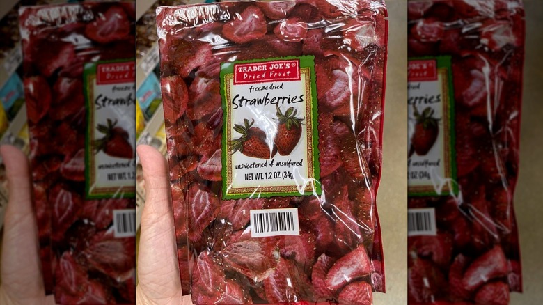 Bag of Trader Joe's Freeze Dried Strawberries