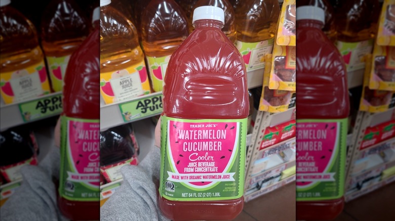 Bottle of Trader Joe's Watermelon Cucumber Cooler