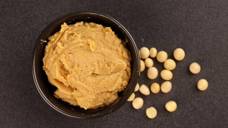 Bowl of miso paste