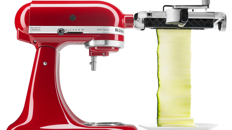 zucchini sheet in kitchenaid attachment