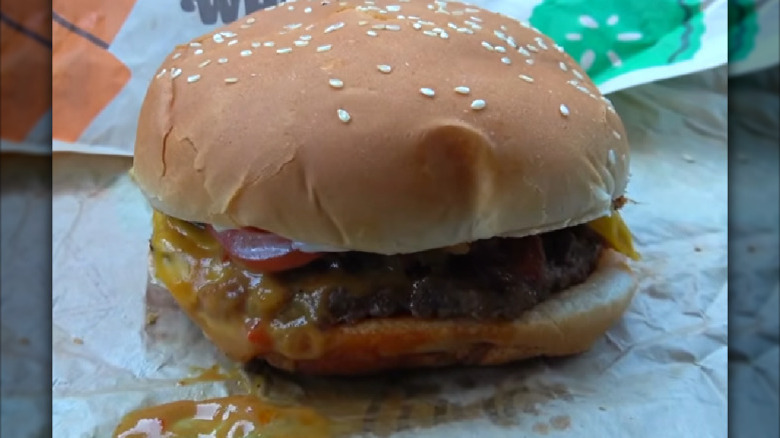 Wendy's BBQ beef brisket cheeseburger and fries