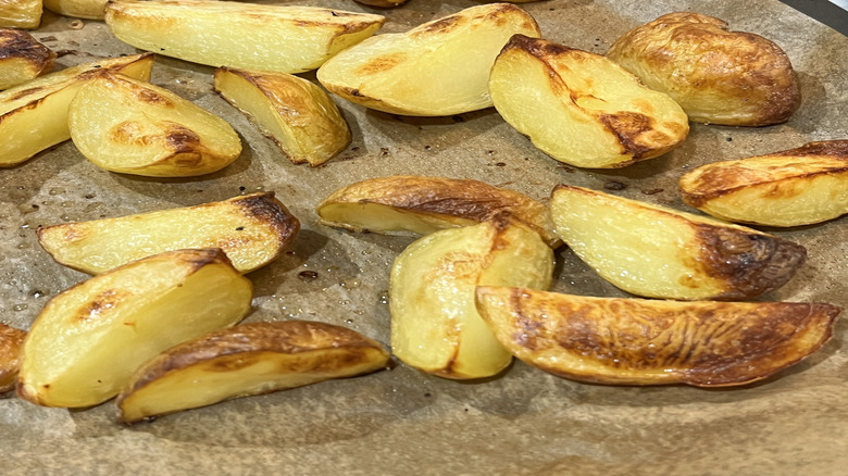 sliced duck fat potatoes