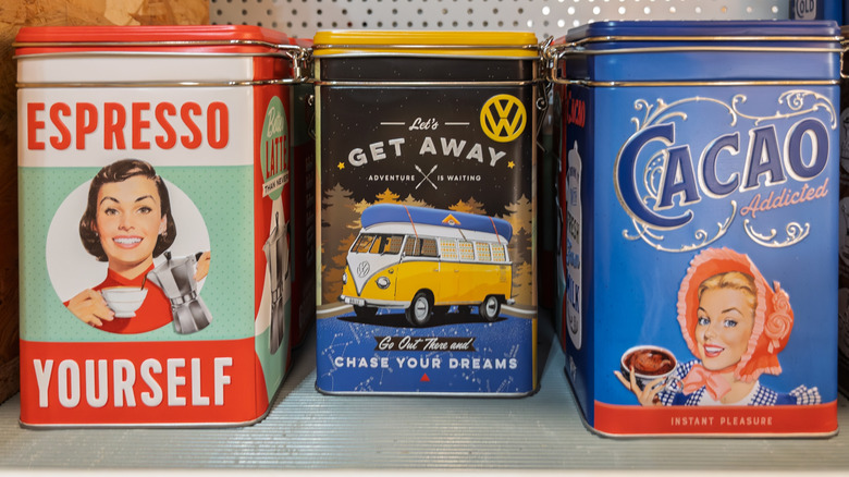 Vintage food tins.