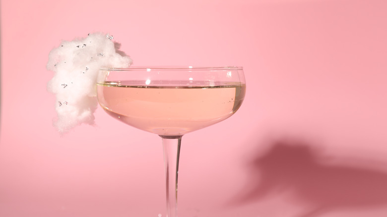 pink cotton candy cocktail