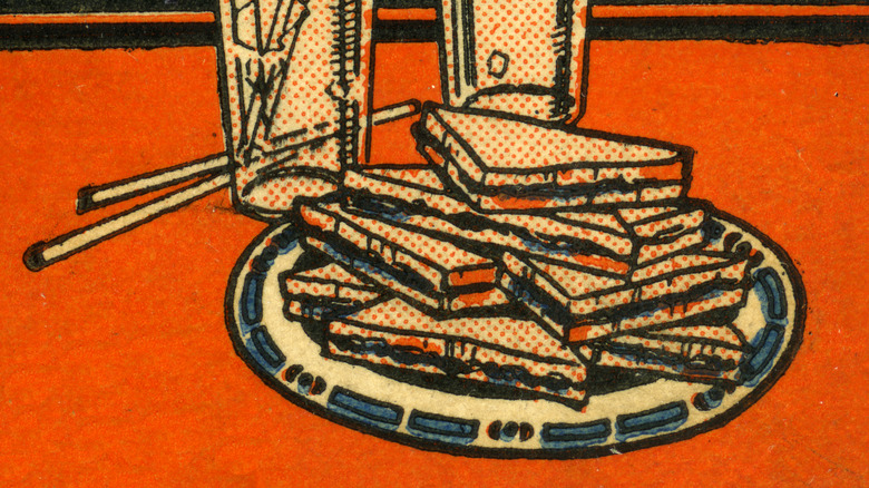 color-dot illustration of sandwiches