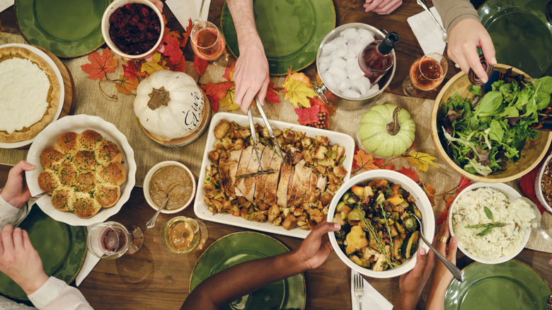 Autumnal dinner table
