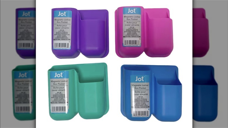 Dollar Tree Jot Magnetic Locker Box Pockets.