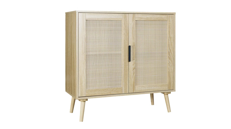 the Aldi boho cabinet on a white background