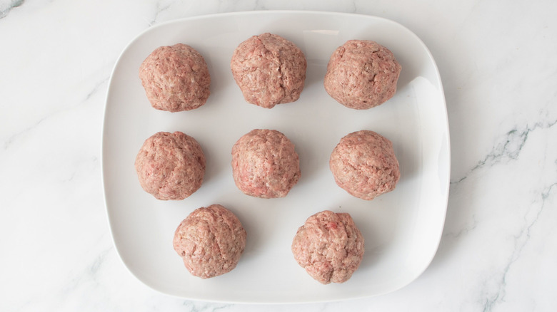 Burger balls on plate