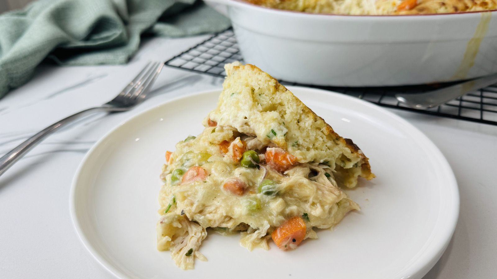 Creamy Cheesy Chicken Cobbler Recipe