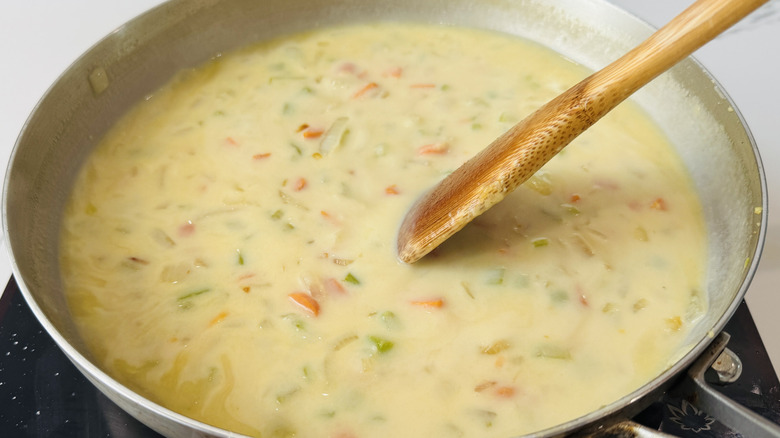 Cobbler base with half-and-half added