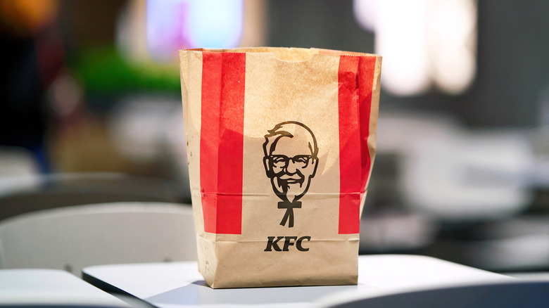 KFC paper bag with logo