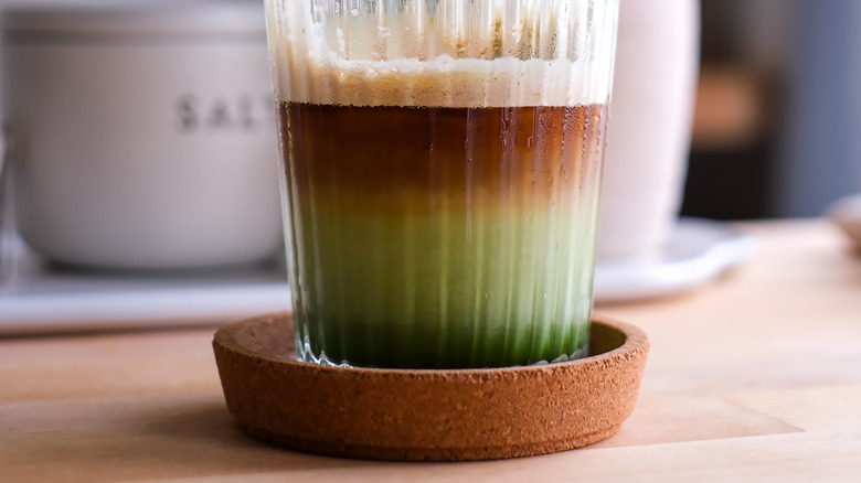 A Starbucks Espresso Matcha Fusion