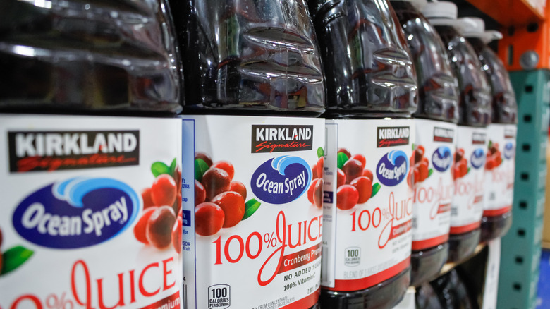 Kirkland Ocean Spray cranberry juice bottles