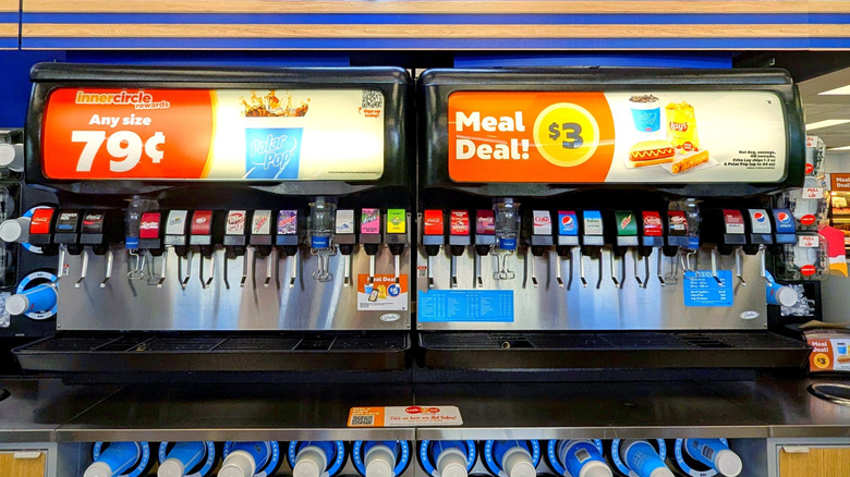 A soda machine