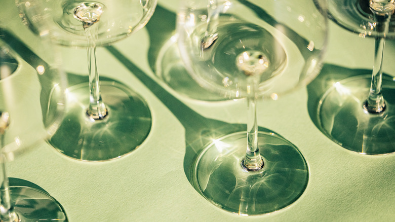 sparkling clean wine glasses