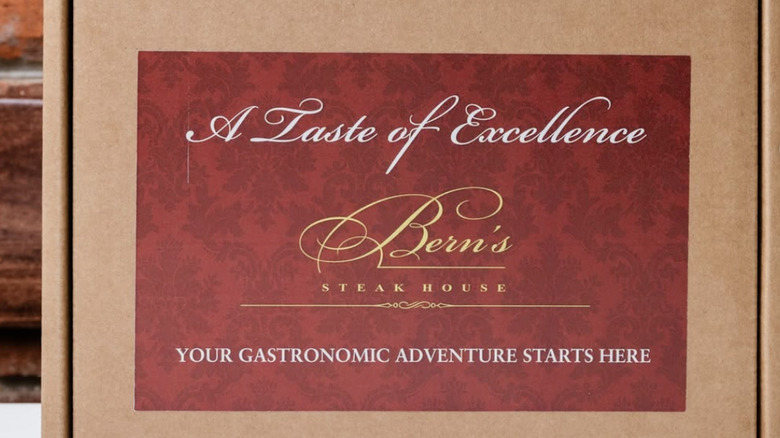 The front of the menu at Bern's Steak House