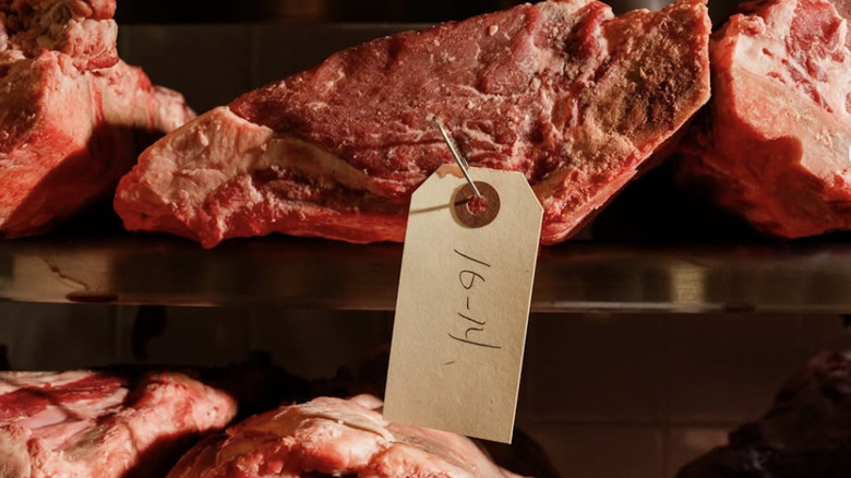 Prime steaks in the dry aging process