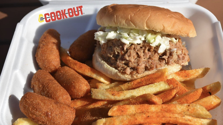 a barbecue Tray from Cook Out