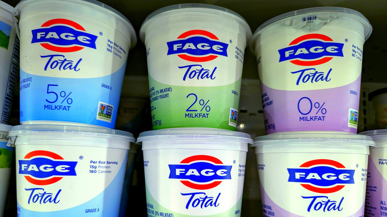 Fage Total Yogurt in Grocery Aisle