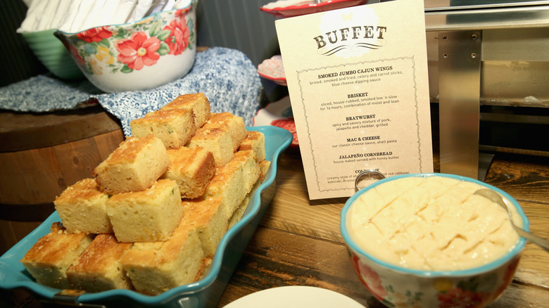 Buffet spread of Ree Drummond's recipes.