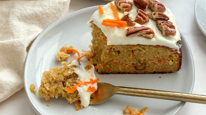 piece of cake on plate