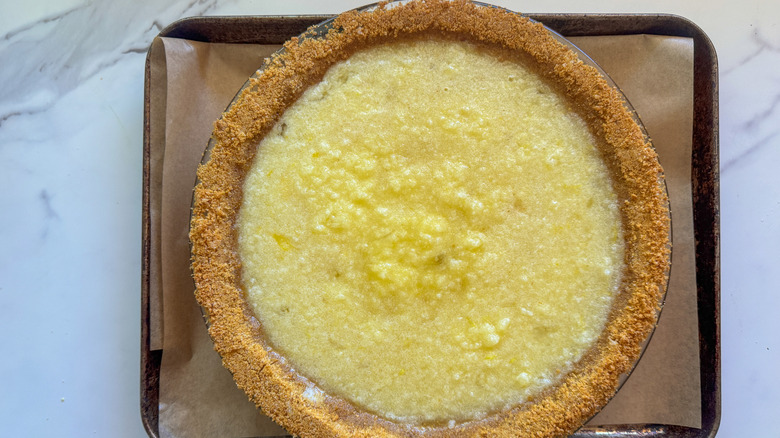 raw filling in crust