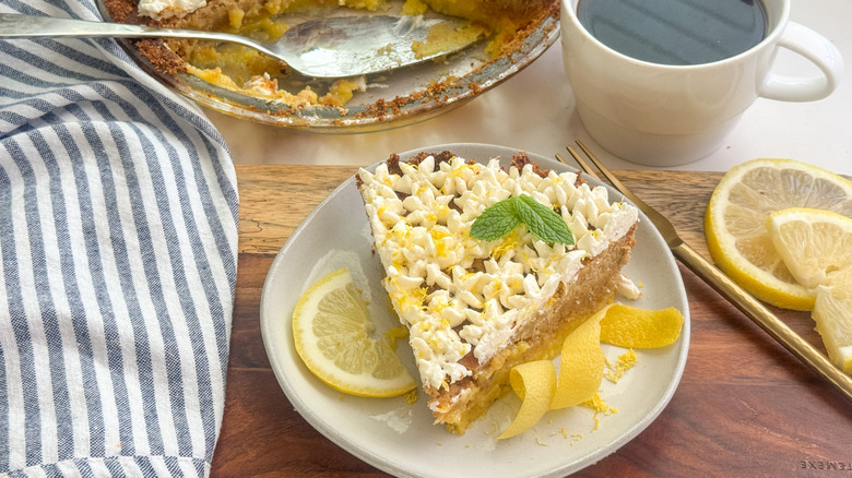 piece of pie on plate