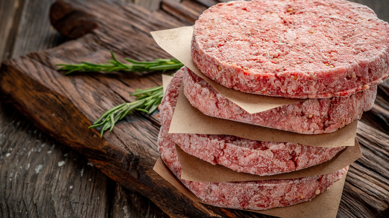 frozen burger patties