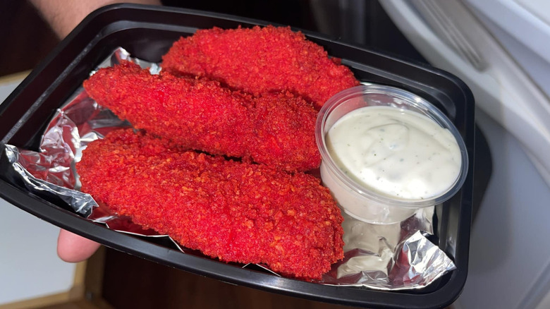 chicken tenders coated in cheetos