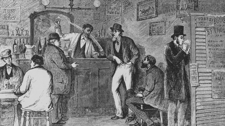 19th century saloon in New York