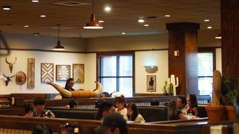 Inside of the Lone Star Steakhouse in Guam