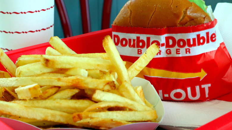 In-N-Out double double meal with fries