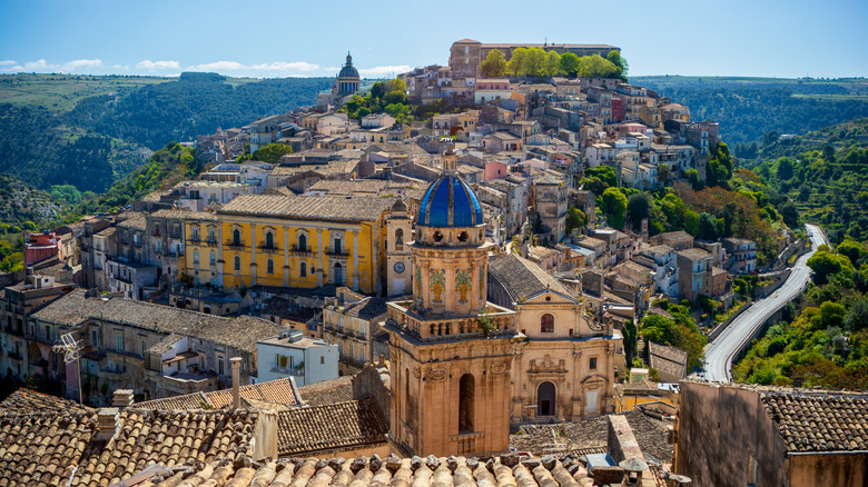 A view over the ancient hilltop of Ragusa, Italy.