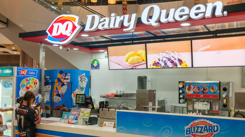 Ordering counter of a Dairy Queen restaurant