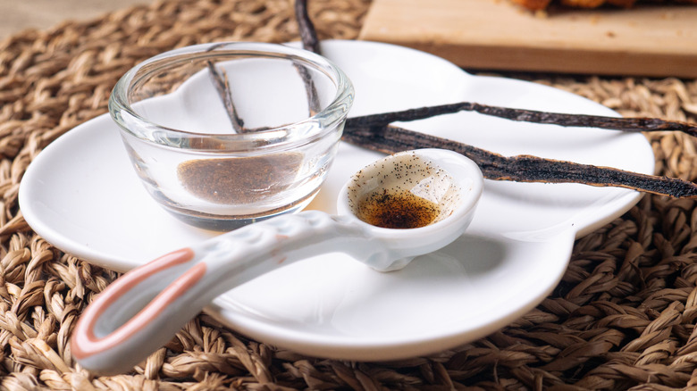 vanilla pods, paste and extract