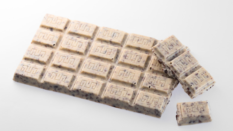 Cookies and cream white chocolate bar